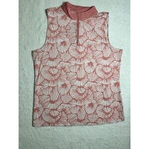 Tommy Bahama Womens Golf Tennis Pickleball Pink Sleeveless Shirt Size L